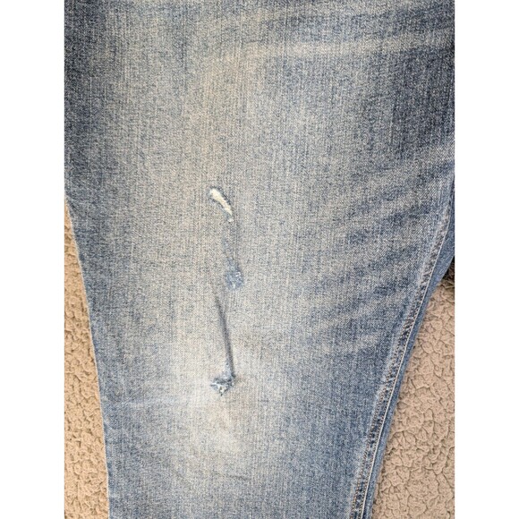 Old Navy Boyfriend Jeans Size 18 Mid Rise Distressed Holes Blue Stretch Denim - Picture 3 of 11